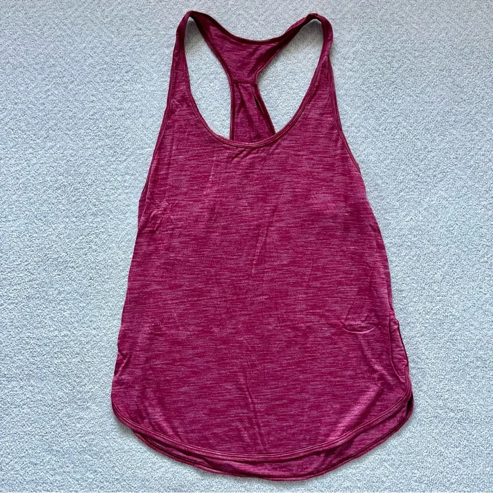 Lululemon 105 F Singlet in Heathered Cranberry